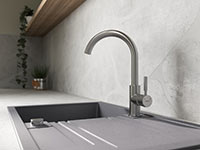 Mezzo II - Single kitchen sink 78x48 cm, grey