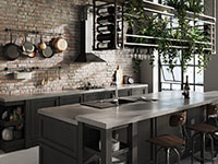 Mezzo II - Single kitchen sink 78x48 cm, graphite shine