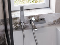 Zicco - Wall-mounted bath mixer with a switch in the spout