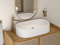 Ciriculus - Standing countertop washbasin mixer, brushed gold