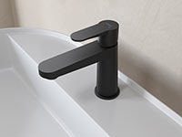 Nostris - washbasin standing mixer, black