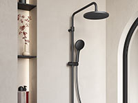 Nostris - shower set with BNS7U shower mixer, black