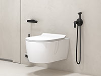 Nostris - concealed bidet mixer with accessories, black