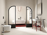 Nostris - concealed bidet mixer with accessories, black