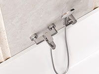 Nostris - Bathtube wallmounted mixer, chrome