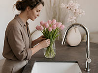 Liquid - Standing sink mixer, 2-functions pull-out spouts
