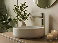 Themis - Standing countertop washbasin mixer, chrome