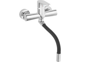 Algeo - wall-mounted sink mixer with flexible spouts