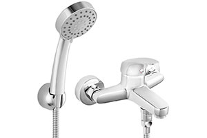 Ferro One - Wall-mounted bath mixer with a switch in the spout, chrome
