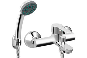 Savio - Wall-mounted bath mixer with a switch in the spout, chrome