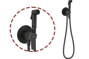 Ritto Black - Build-in bidet mixer