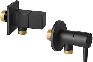 Angle valves, black matt