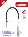 Libretto - Кухненски смесител, стоящ с подвижен PVC чучур