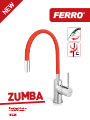 Zumba - Standing sink mixer with flexible spout