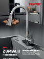 Zumba II - Standing sink mixer with flexible spout